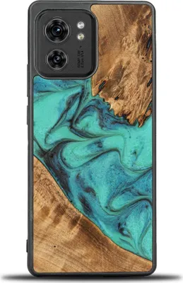 Image de Housse en bois Bewood Unique - Turquoise pour Motorola Edge 40