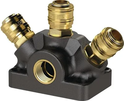 Zdjęcie produktu dla Skrzynka rozdzielcza z gwintem G 3/4 / 26,44 mm (wewnętrzny), 3 złącza DN 7,2