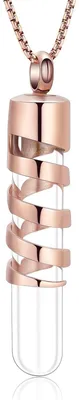 Productafbeelding van Glazen Urnketting voor As - Hanger met Vulset en Cadeaubox