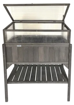 Produktbild von Lendo Online Hochbeet mit Frühbeet 98x49x120 cm Grau