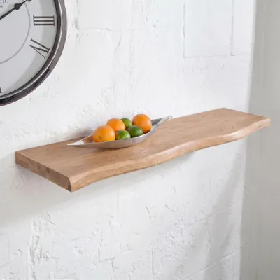 Produktbild von riess-ambiente Wandregal GRAND OAK 115cm natur geöltes Eichenholz Baumkante massiv