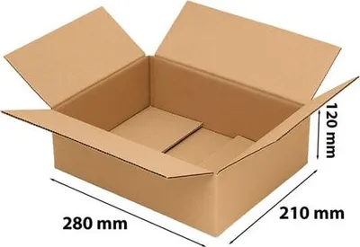 Zdjęcie produktu dla Karton Klapowy Pudełko Kartonowe Kartonik 280x210x120mm Paczkomat Gabaryt B