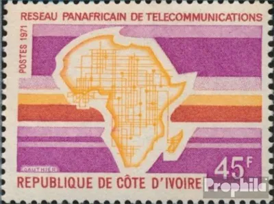 Produktbild von Briefmarken Elfenbeinküste 1971 Mi 385 (kompl.Ausg.) postfrisch Panafrikanisches Fermeldenetz