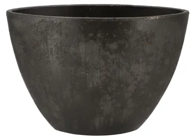 Produktbild von DK Design Blumentopf Maya - Schale - oval - verwittert schwarz - 16x23x34cm