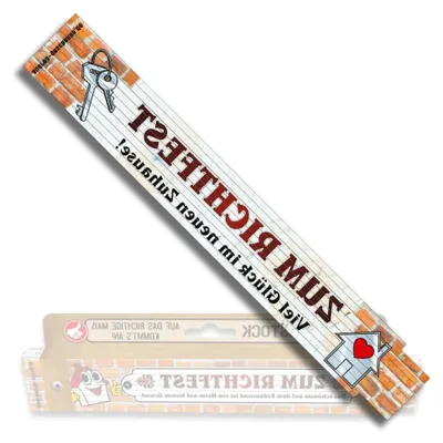 Produktbild von Zollstock 2 Meter mit Spruch für das Richtfest