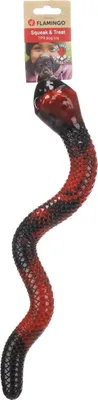 Image de Jouet pour chien Flamingo « Sneaky Snake » rouge/noir, dimensions : 42 x 13 x 5,5 cm