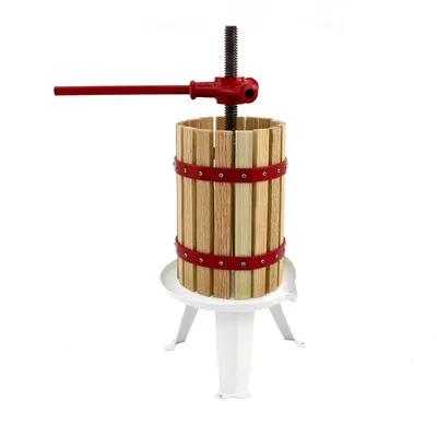 Image de KuKoo  6 litres - Presse-fruits, presse-baies, presse-raisin, presse-fruits, extracteur de jus, broyeur à fruits avec 3 sacs de pressage offerts
