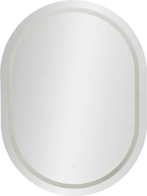 Obrázek produktu pro Nástěnné zrcadlo Mauro Ferretti LED SIMPLE, oválné, stříbrné, 60 x 3,5 x 80 cm