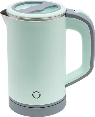 Produktbild von 800ml Edelstahl kleiner Reisewasserkocher mit Filter (grün) für Milch Tee Kaffee