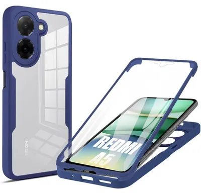Image de Coque pour Xiaomi Redmi A5, Protection Intégrale Avant TPU Souple et Arrière PC Rigide - Bleu Marine