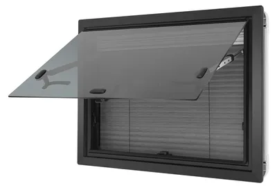 Produktbild von Fenster für Wohnmobile, 600 x 450 mm - Aluminium mit Insektenschutzgitter