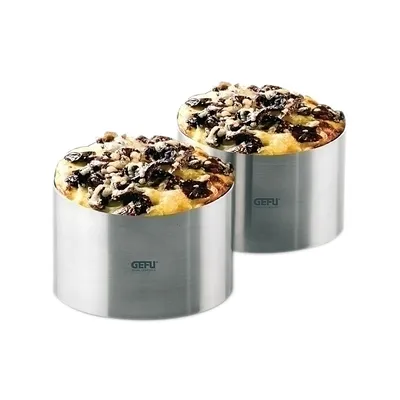Produktbild von 2er Set MINI Muffinform Backform Muffin Muffinförmchen Backblech Edelstahl GEFU