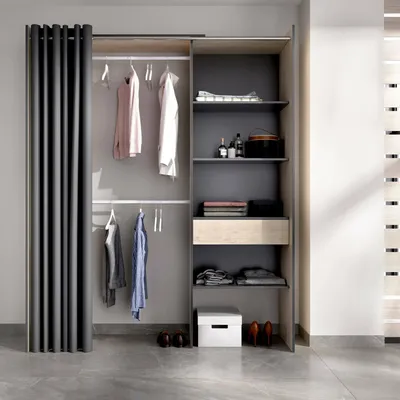 Produktbild von Dmora Großer Schrank Wetterhorn 160x205 cm Braun, mit Schublade