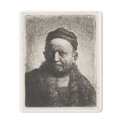 Produktbild von MuchoWow® Mauspad Mousepad Der Mann mit der Kalotte - Rembrandt van Rijn 30x40 cm - Mousepads - Maus Mat - Pad - Mausunterlage - Mausmatten