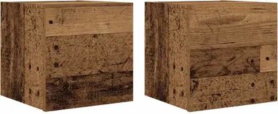 Obrázek produktu pro vidaXL TV nástěnné skříňky 2 ks. Vzhled starého dřeva 30,5x30x30 cm