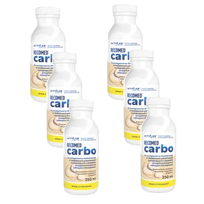 Immagine prodotto di Confezione da 6x RECOMED® CARBO - Nutrizione preoperatoria - Bevanda a base di carboidrati con limone Activlab Pharma