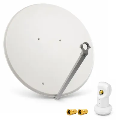 Produktbild von PremiumX SAT Anlage 100cm Satellitenschüssel Single LNB 2x F-Stecker