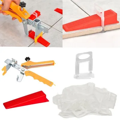 Image de Solidchoice - Système de nivellement pour carrelage, comprenant 300 clips et 100 cales