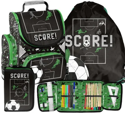 Produktbild von 3teile Schulranzen Fußball Wasserdicht ranzen set rucksack Fußball fur JUNGEN SET FÜR SCHULKINDER – SCHULRANZEN + FEDERMAPPE + TURNBEUTEL
