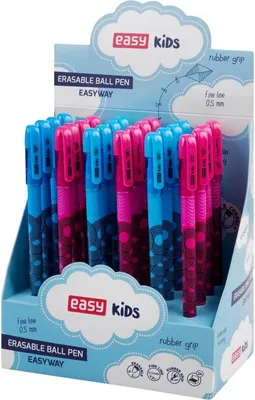 Produktbild von Radierbarer blauer Kugelschreiber (24 Stück) EASY