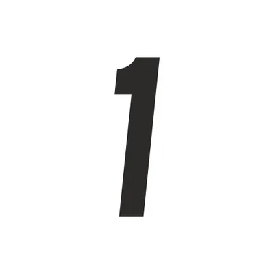 Immagine prodotto di Adesivo numero di gara per moto cross "1", nero 15 cm