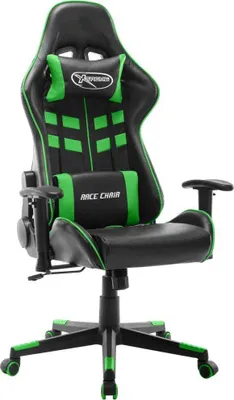 Produktbild von Gaming-Stuhl Schwarz und Grün Kunstleder