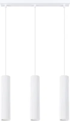 Zdjęcie produktu dla Lampa wisząca KARBON biała 3xGU10x10W aluminium wym:98x45x6,5cm IP20 Sollux Lighting
