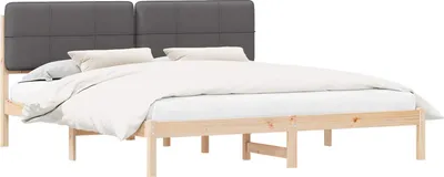 Obrázok produktu pre Rám postele s čalúneným čelom Tmavo šedá 180 x 200 cm