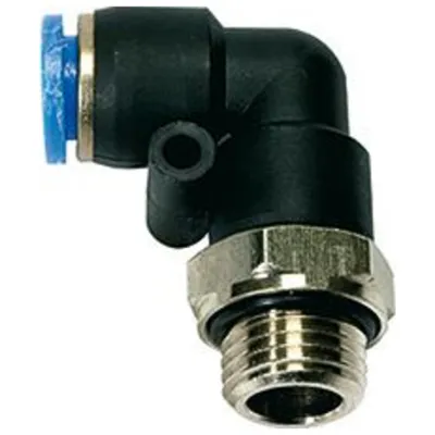 Obrázok produktu pre Riegler násuvné L-konektory modrej série otočné G 1/4 vonkajší Ø 8 mm - 109267