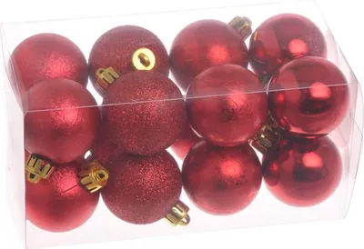 Zdjęcie produktu dla bombki czerwone 4cm 16szt. | 158CAN4-16MIX_05
