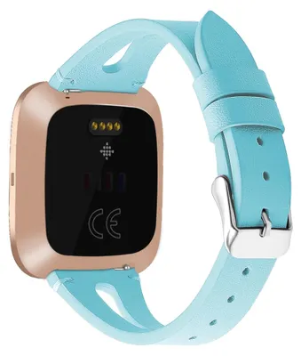 Produktbild von By Qubix passend für Fitbit Versa 1 / 2 & Lite Armband TKunstleder - Blau