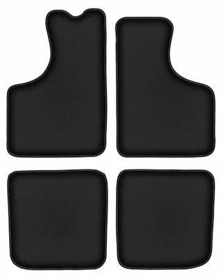 Image de Tapis de sol en moquette pour Skoda 105 / 120 / 130 1976-1990 (berline) – jeu 4 pièces, noirs, sur mesure – Wielganizator DURBAN