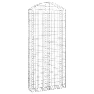 Produktbild von vidaXL Gabione mit Hochbogen 100x30x220/240 cm Verzinktes Eisen