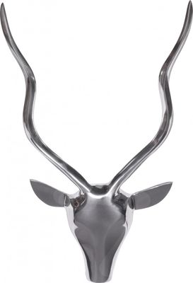 Kadima Design Aluminium Hirschgeweih Wanddekoration, Modern und Elegant, Handgefertigt. 33x4x54 cm