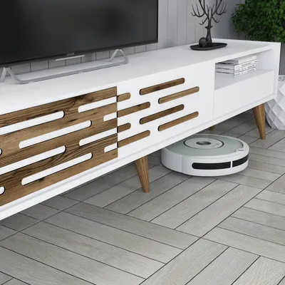 Produktbild von Skye Decor, Valensiya - White, Wohnzimmermöbel-Set, Weiß, 100 % MELAMINBESCHICHTETE SPANPLATTEN, 180 x 45 x 35 cm