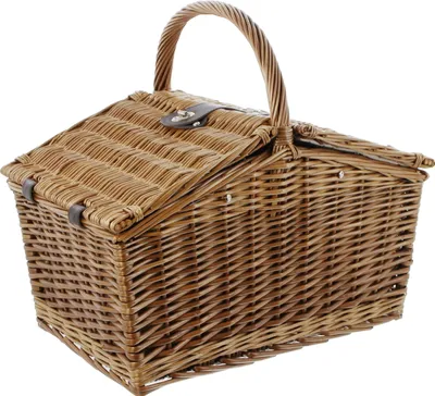Produktbild von LUXUS Picknickkorb Weide 4 Personen – Porzellan