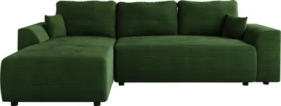 Produktbild von BroMARKT Ecksofa mit Schlaffunktion L-Form Romeo Grün