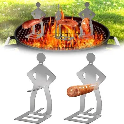 Image de Barbecue en acier inoxydable pour hommes - Camping et pique-nique - Accessoire de barbecue léger