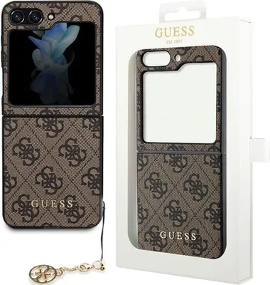 Produktbild von Guess, Schutzhülle 4G Charm f. Samsung Galaxy Z Flip 5, Braun