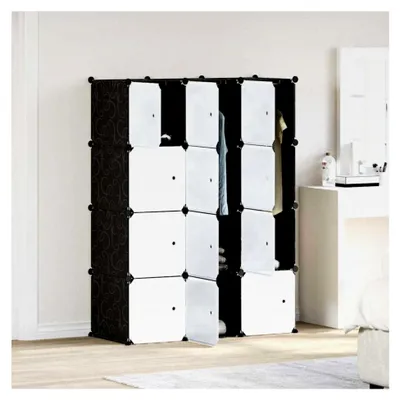Produktbild von Regalsystem mit 12 Würfeln und Aufhängestangen