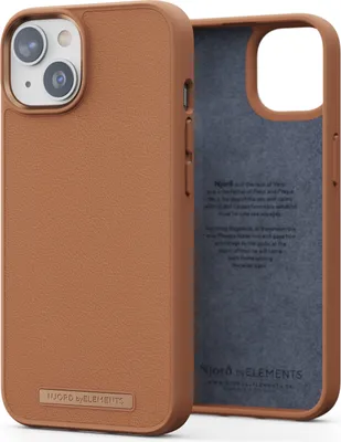Obrázok produktu pre Njord byELEMENTS Genuine Leather, Ochranný obal, Apple, iPhone 14 Plus, 17 cm (6.7"), Farba koňak