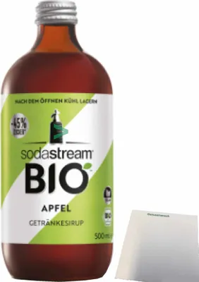 Produktbild von SodaStream  Sirup Apfel-Geschmack (500ml Flasche) + usy Block