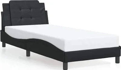 Obrázok produktu pre vidaXL Rám postele bez matraca "Zadar" čierny 100x200 cm Imitácia kože