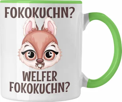 Produktbild von Trendation - Fofokuchen Welcher Fofokuchn Tasse Lustiger Spruch Geschenk (Grün)
