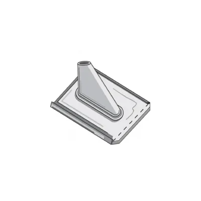 Produktbild von Bleiblechziegel mit Zinkblechstutzen 410x410 mm, Ø60 mm