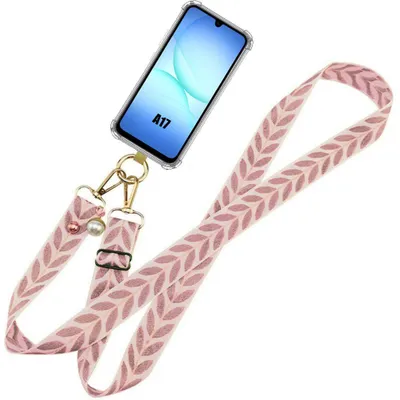 Image de Coque Bandoulière pour Samsung Galaxy A17 4G/5G, Protection Silicone Antichoc Transparent
