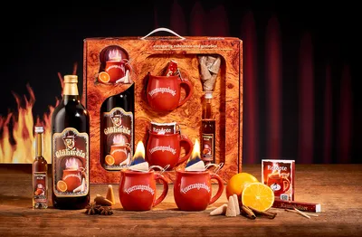 Produktbild von Feuerzangentasse Geschenkset | Wurzelholz | Rot