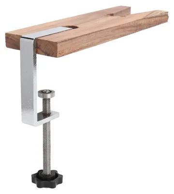 Juwelierbank aus Holz und Eisen, inkl. Befestigungswerkzeug