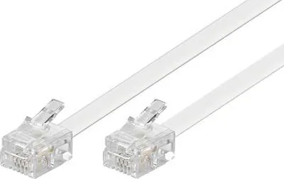 Immagine prodotto di Cavo modulare DELTACO, da 6P4C (RJ11) a 6P4C (RJ11), 3 m, bianco