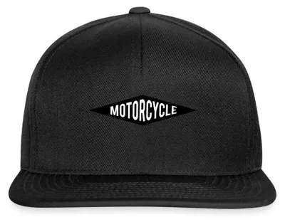 Produktbild von Spreadshirt Motorcycle Motorrad Snapback Cap, One size, Schwarz/Schwarz
